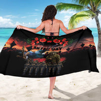 New Zealand ANZAC Day Sarong Tui Bird and Kiwi Bird Soldier - Forever in My Thoughts LT03 - Polynesian Pride