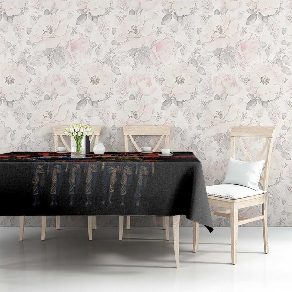 New Zealand ANZAC Day Tablecloth Tui Bird and Kiwi Bird Soldier - Forever in My Thoughts LT03 - Polynesian Pride