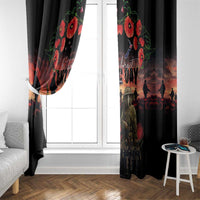 New Zealand ANZAC Day Window Curtain Tui Bird and Kiwi Bird Soldier - Forever in My Thoughts LT03 - Polynesian Pride
