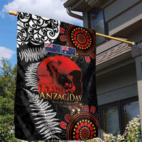 Australia and New Zealand ANZAC Day Garden Flag Aboriginal and Maori Art Pattern - Gallipoli Lest We Forget LT03 - Polynesian Pride