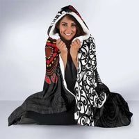 Australia and New Zealand ANZAC Day Hooded Blanket Aboriginal and Maori Art Pattern - Gallipoli Lest We Forget LT03 - Polynesian Pride