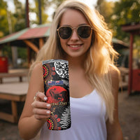 Australia and New Zealand ANZAC Day Skinny Tumbler Aboriginal and Maori Art Pattern Gallipoli Lest We Forget LT03 - Polynesian Pride