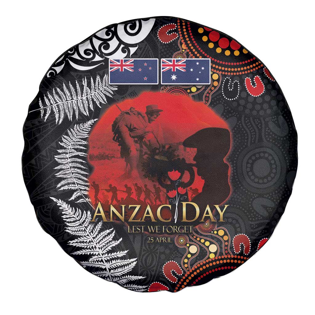 Australia and New Zealand ANZAC Day Spare Tire Cover Aboriginal and Maori Art Pattern - Gallipoli Lest We Forget LT03 - Polynesian Pride