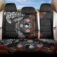 Australia and New Zealand Together Back Car Seat Cover Aboriginal and Maori Art Tattoo LT03 One Size Black - Polynesian Pride