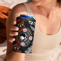 Australia and New Zealand Together 4 in 1 Can Cooler Tumbler Aboriginal and Maori Art Tattoo LT03 - Polynesian Pride