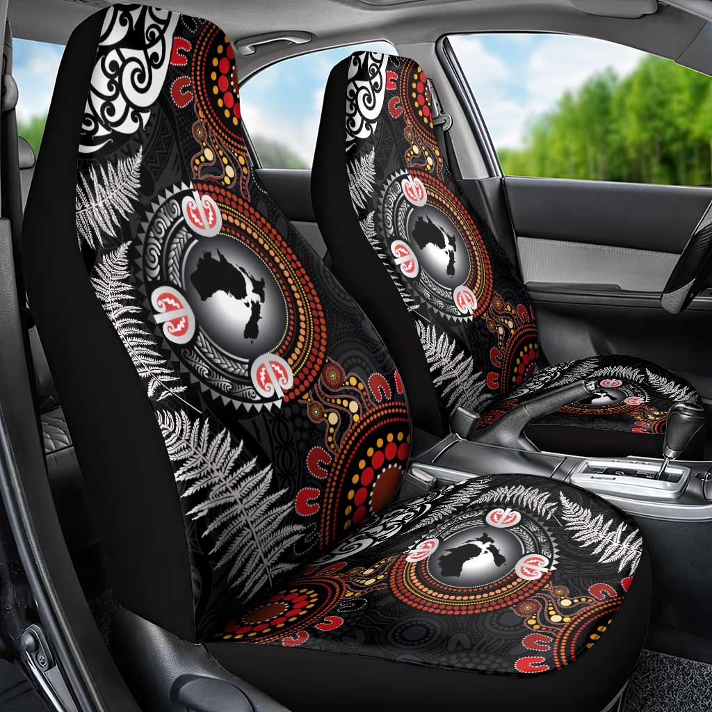 Australia and New Zealand Together Car Seat Cover Aboriginal and Maori Art Tattoo LT03 - Polynesian Pride