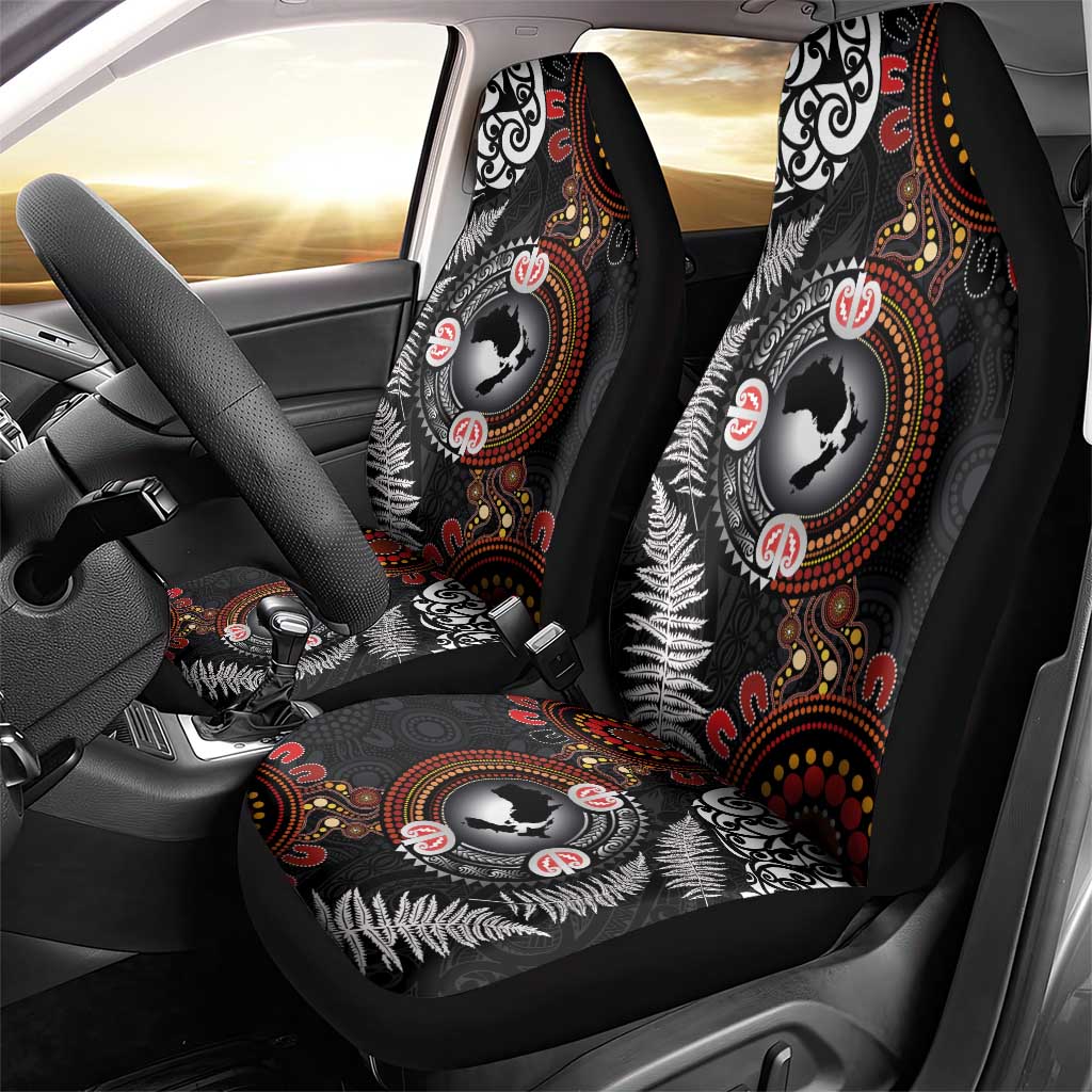 Australia and New Zealand Together Car Seat Cover Aboriginal and Maori Art Tattoo LT03 - Polynesian Pride