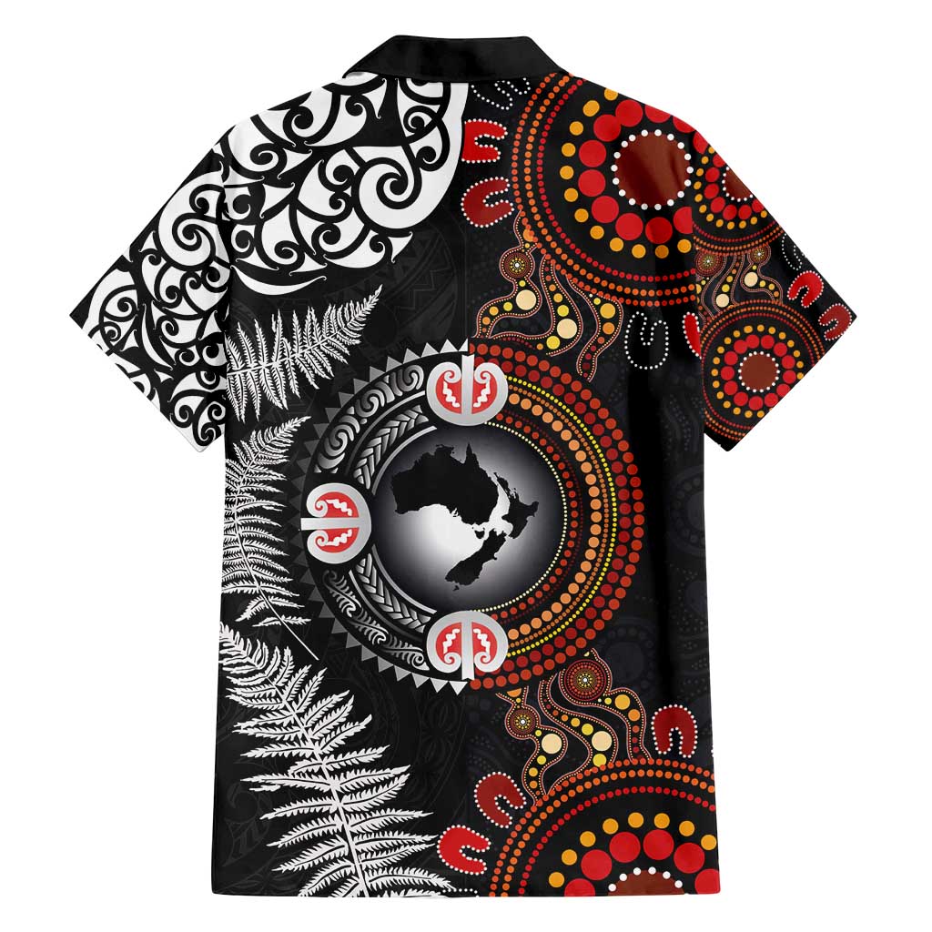 Australia and New Zealand Together Family Matching Summer Maxi Dress and Hawaiian Shirt Aboriginal and Maori Art Tattoo LT03 - Polynesian Pride