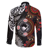Australia and New Zealand Together Family Matching Summer Maxi Dress and Hawaiian Shirt Aboriginal and Maori Art Tattoo LT03 - Polynesian Pride