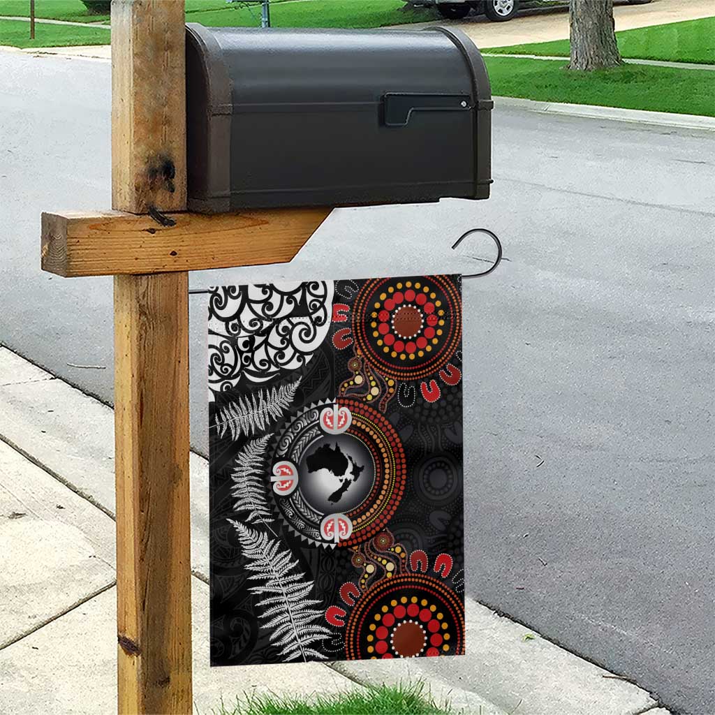 Australia and New Zealand Together Garden Flag Aboriginal and Maori Art Tattoo LT03 - Polynesian Pride