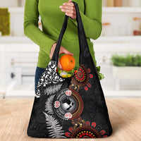 Australia and New Zealand Together Grocery Bag Aboriginal and Maori Art Tattoo LT03 - Polynesian Pride