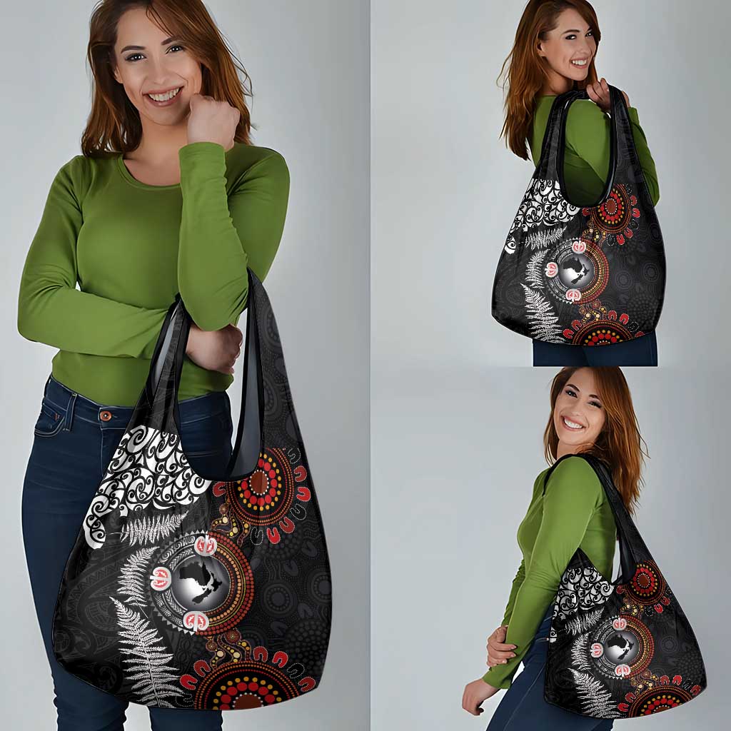 Australia and New Zealand Together Grocery Bag Aboriginal and Maori Art Tattoo LT03 - Polynesian Pride