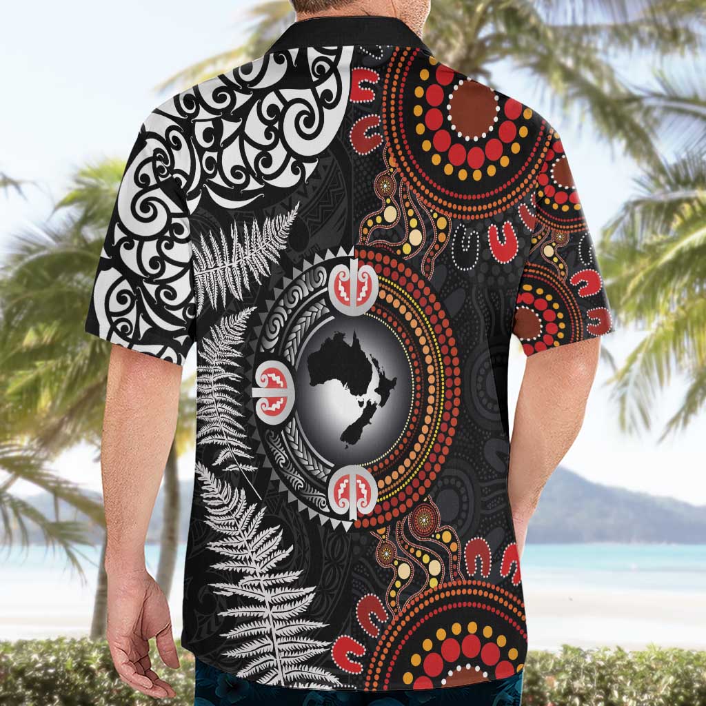 Australia and New Zealand Together Hawaiian Shirt Aboriginal and Maori Art Tattoo LT03 - Polynesian Pride
