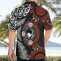 Australia and New Zealand Together Hawaiian Shirt Aboriginal and Maori Art Tattoo LT03 - Polynesian Pride