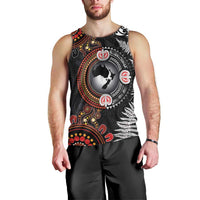 Australia and New Zealand Together Men Tank Top Aboriginal and Maori Art Tattoo LT03 - Polynesian Pride