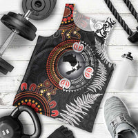 Australia and New Zealand Together Men Tank Top Aboriginal and Maori Art Tattoo LT03 - Polynesian Pride
