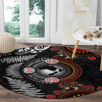 Australia and New Zealand Together Round Carpet Aboriginal and Maori Art Tattoo LT03 - Polynesian Pride