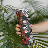 Australia and New Zealand Together Skinny Tumbler Aboriginal and Maori Art Tattoo LT03 - Polynesian Pride