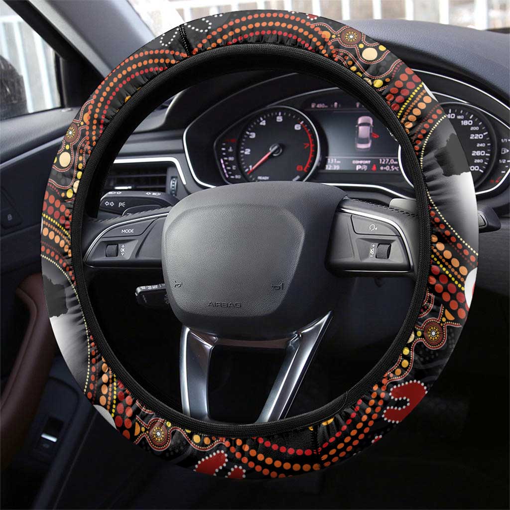 Australia and New Zealand Together Steering Wheel Cover Aboriginal and Maori Art Tattoo LT03 - Polynesian Pride