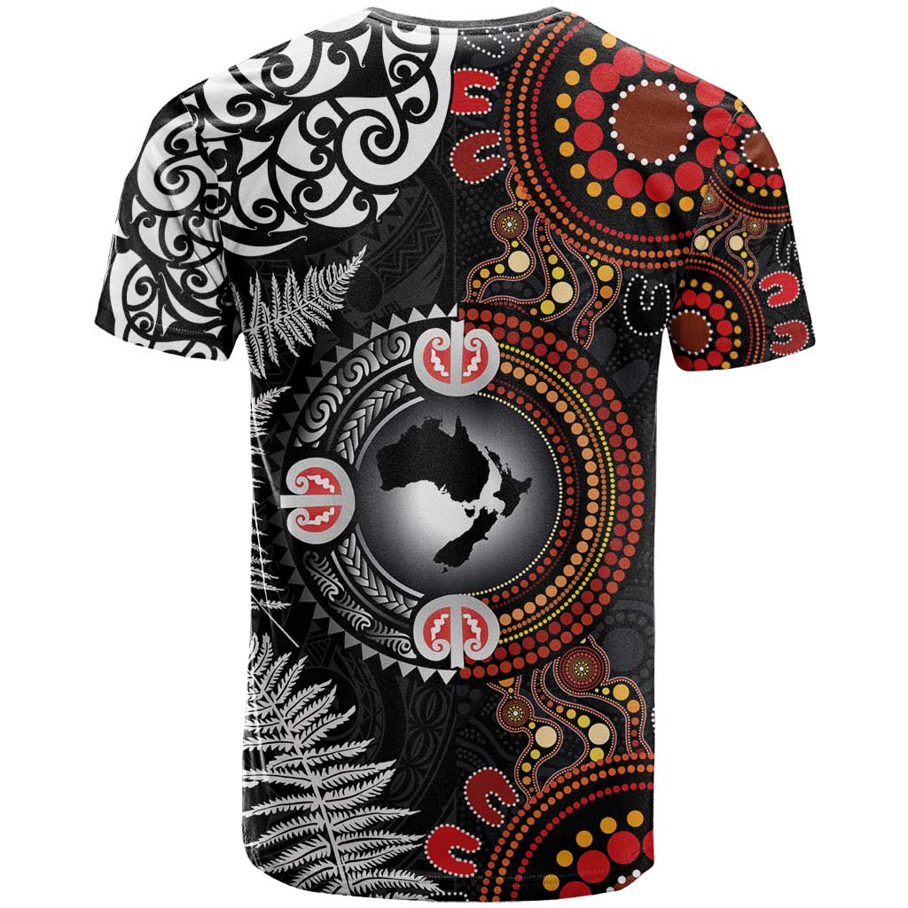 Australia and New Zealand Together T Shirt Aboriginal and Maori Art Tattoo LT03 - Polynesian Pride