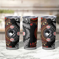 Australia and New Zealand Together Tumbler Cup Aboriginal and Maori Art Tattoo LT03 - Polynesian Pride