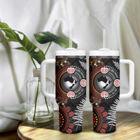 Australia and New Zealand Together Tumbler With Handle Aboriginal and Maori Art Tattoo LT03 - Polynesian Pride