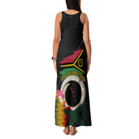 Vanuatu Selebretem 44th Indipendens Dei Family Matching Tank Maxi Dress and Hawaiian Shirt Sand Drawing Turtle Melanesian Vibes LT03 - Polynesian Pride