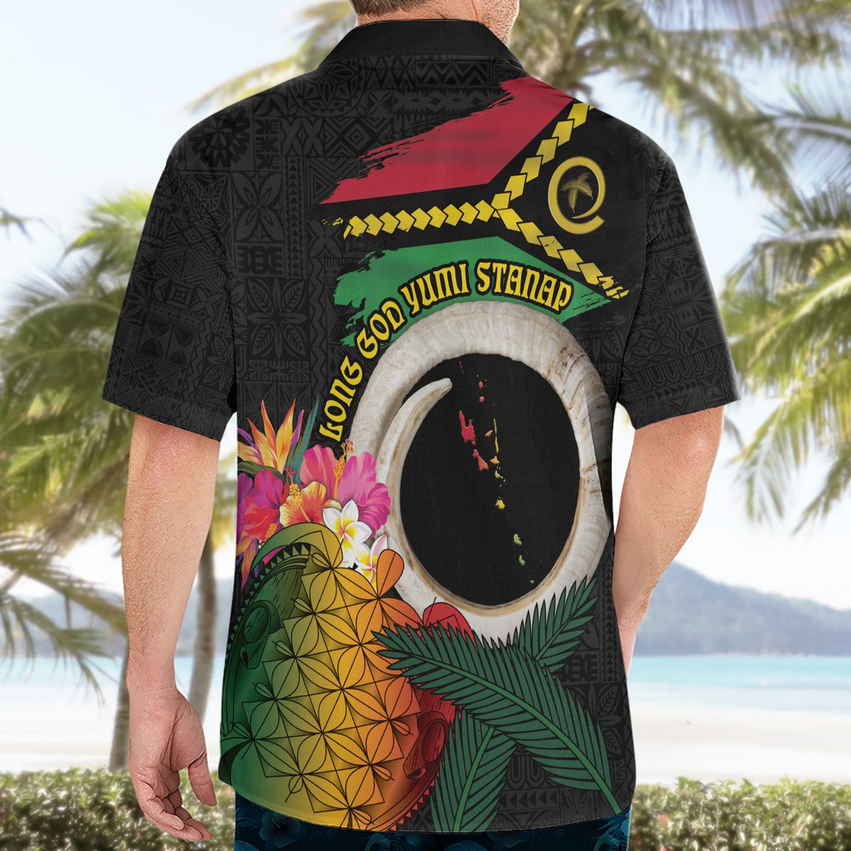 Vanuatu Selebretem 44th Indipendens Dei Hawaiian Shirt Sand Drawing Turtle Melanesian Vibes
