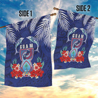 Guam Liberation Day Garden Flag The Tribal Latte Stone and Dolphins with Hibiscus Chamorro Culture LT03 - Polynesian Pride