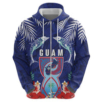 Guam Liberation Day Hoodie The Tribal Latte Stone and Dolphins with Hibiscus Chamorro Culture LT03 - Polynesian Pride