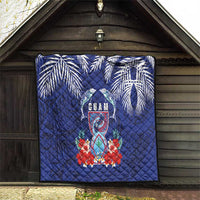 Guam Liberation Day Quilt The Tribal Latte Stone and Dolphins with Hibiscus Chamorro Culture LT03 - Polynesian Pride