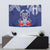 Guam Liberation Day Tapestry The Tribal Latte Stone and Dolphins with Hibiscus Chamorro Culture