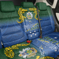 Solomon Islands Back Car Seat Cover The Guardians-Tribal Crocodile and Shark Melanesian Tattoo LT03 - Polynesian Pride