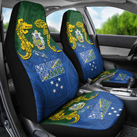 Solomon Islands Car Seat Cover The Guardians-Tribal Crocodile and Shark Melanesian Tattoo LT03 - Polynesian Pride
