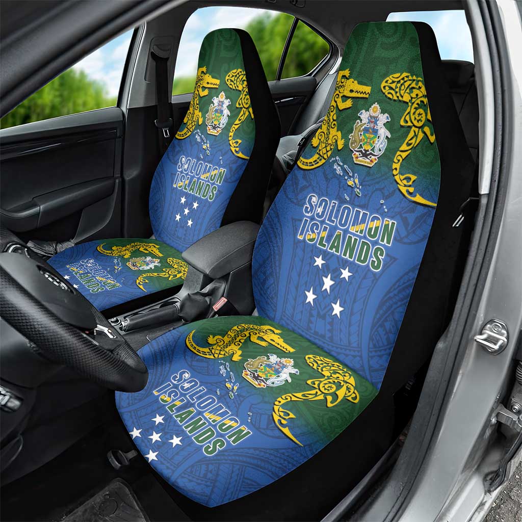 Solomon Islands Car Seat Cover The Guardians-Tribal Crocodile and Shark Melanesian Tattoo LT03 - Polynesian Pride
