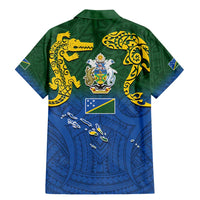 Solomon Islands Family Matching Mermaid Dress and Hawaiian Shirt The Guardians-Tribal Crocodile and Shark Melanesian Tattoo LT03 - Polynesian Pride