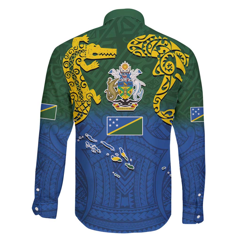 Solomon Islands Family Matching Mermaid Dress and Hawaiian Shirt The Guardians-Tribal Crocodile and Shark Melanesian Tattoo LT03 - Polynesian Pride