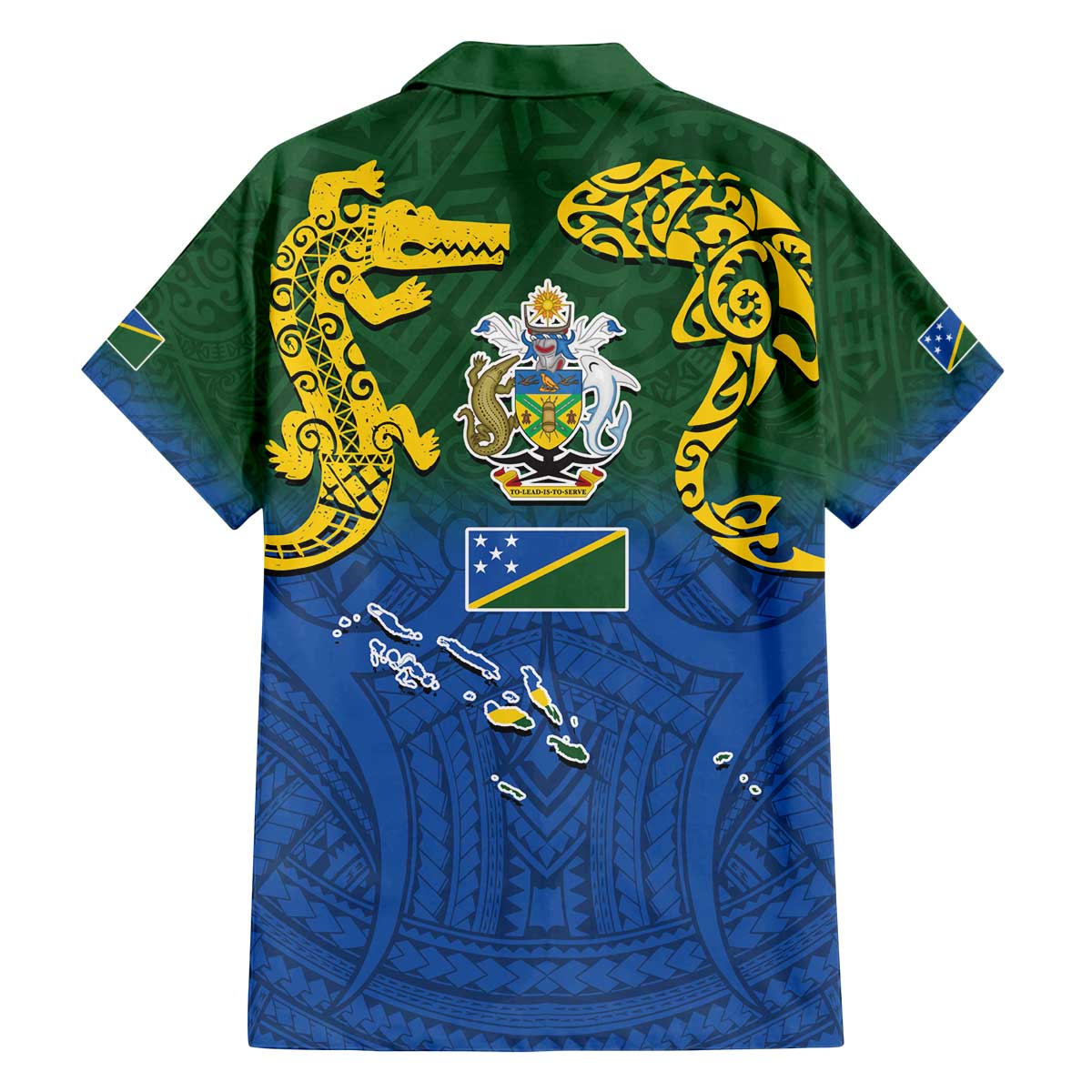 Solomon Islands Family Matching Off The Shoulder Long Sleeve Dress and Hawaiian Shirt The Guardians-Tribal Crocodile and Shark Melanesian Tattoo LT03 - Polynesian Pride