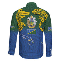 Solomon Islands Family Matching Off The Shoulder Long Sleeve Dress and Hawaiian Shirt The Guardians-Tribal Crocodile and Shark Melanesian Tattoo LT03 - Polynesian Pride