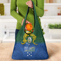 Solomon Islands Grocery Bag The Guardians-Tribal Crocodile and Shark Melanesian Tattoo LT03 - Polynesian Pride