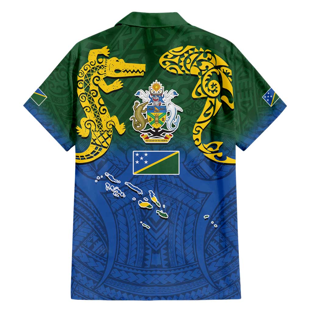 Solomon Islands Hawaiian Shirt The Guardians-Tribal Crocodile and Shark Melanesian Tattoo LT03 - Polynesian Pride