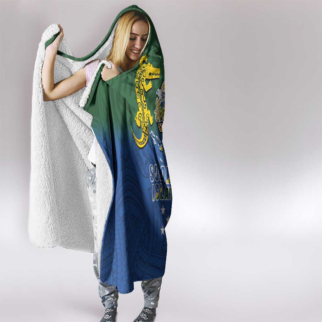Solomon Islands Hooded Blanket The Guardians-Tribal Crocodile and Shark Melanesian Tattoo LT03 - Polynesian Pride