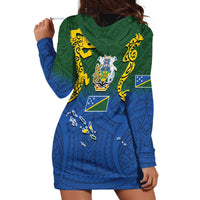 Solomon Islands Hoodie Dress The Guardians-Tribal Crocodile and Shark Melanesian Tattoo LT03 - Polynesian Pride