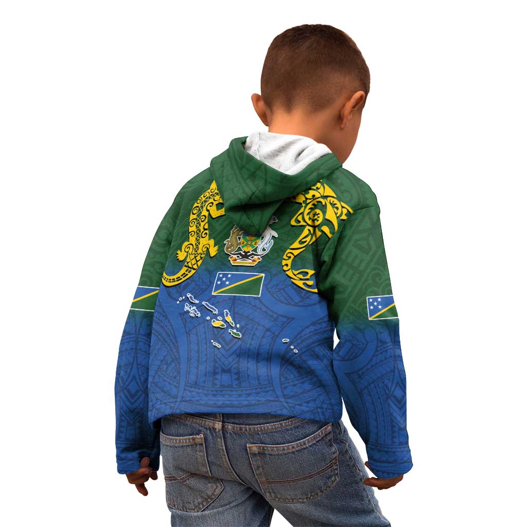 Solomon Islands Kid Hoodie The Guardians-Tribal Crocodile and Shark Melanesian Tattoo LT03 - Polynesian Pride