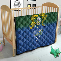 Solomon Islands Quilt The Guardians-Tribal Crocodile and Shark Melanesian Tattoo