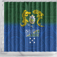 Solomon Islands Shower Curtain The Guardians-Tribal Crocodile and Shark Melanesian Tattoo LT03 - Polynesian Pride