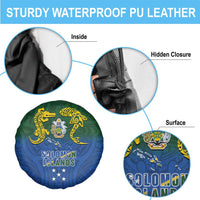 Solomon Islands Spare Tire Cover The Guardians-Tribal Crocodile and Shark Melanesian Tattoo LT03 - Polynesian Pride