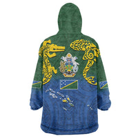 Solomon Islands Wearable Blanket Hoodie The Guardians-Tribal Crocodile and Shark Melanesian Tattoo LT03 - Polynesian Pride