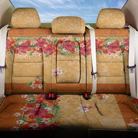 Hawaii Hibiscus Back Car Seat Cover Turtles and Tribal Motifs Vintage Floral Style LT03 One Size Yellow - Polynesian Pride