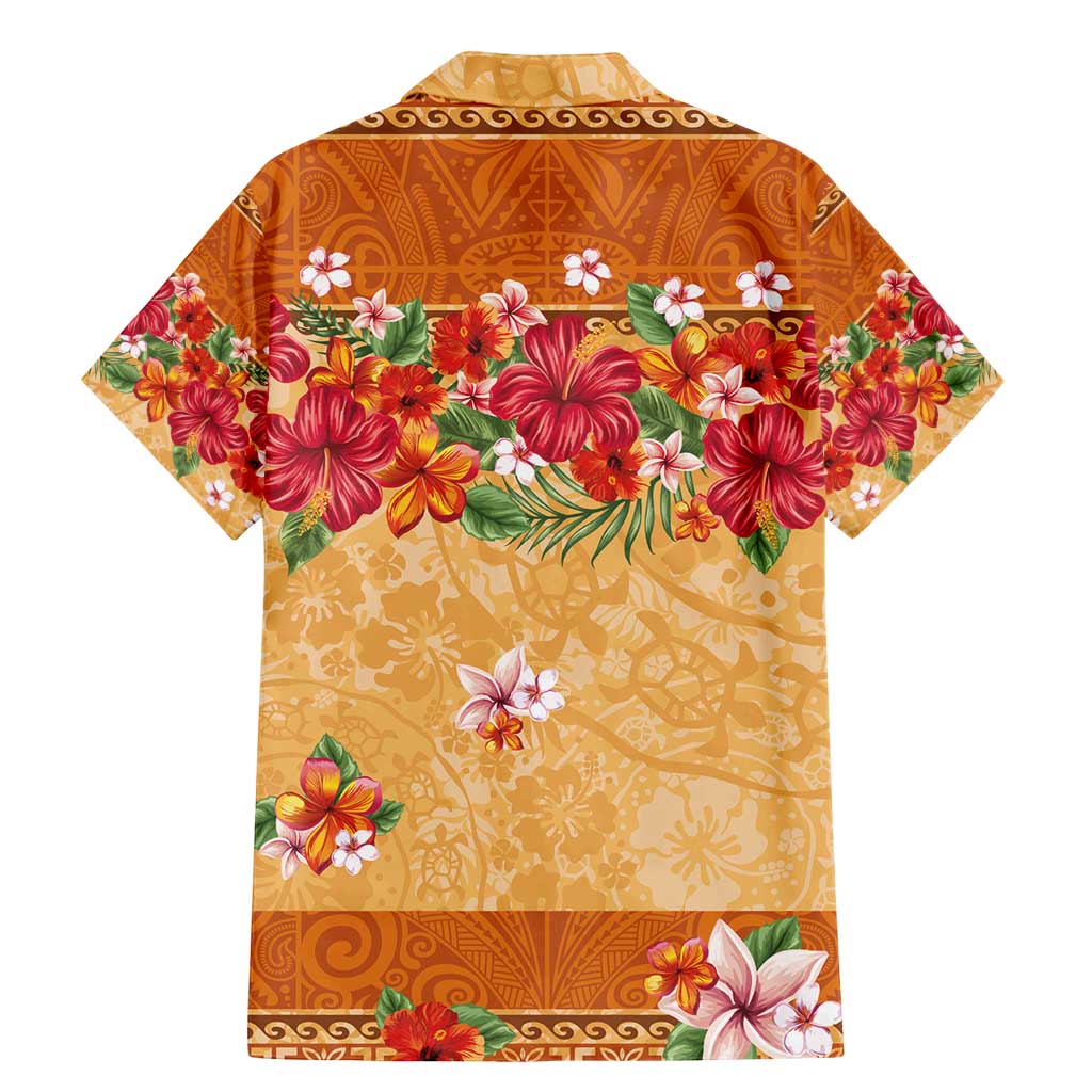 Hawaii Hibiscus Family Matching Mermaid Dress and Hawaiian Shirt Turtles and Tribal Motifs Vintage Floral Style LT03 - Polynesian Pride